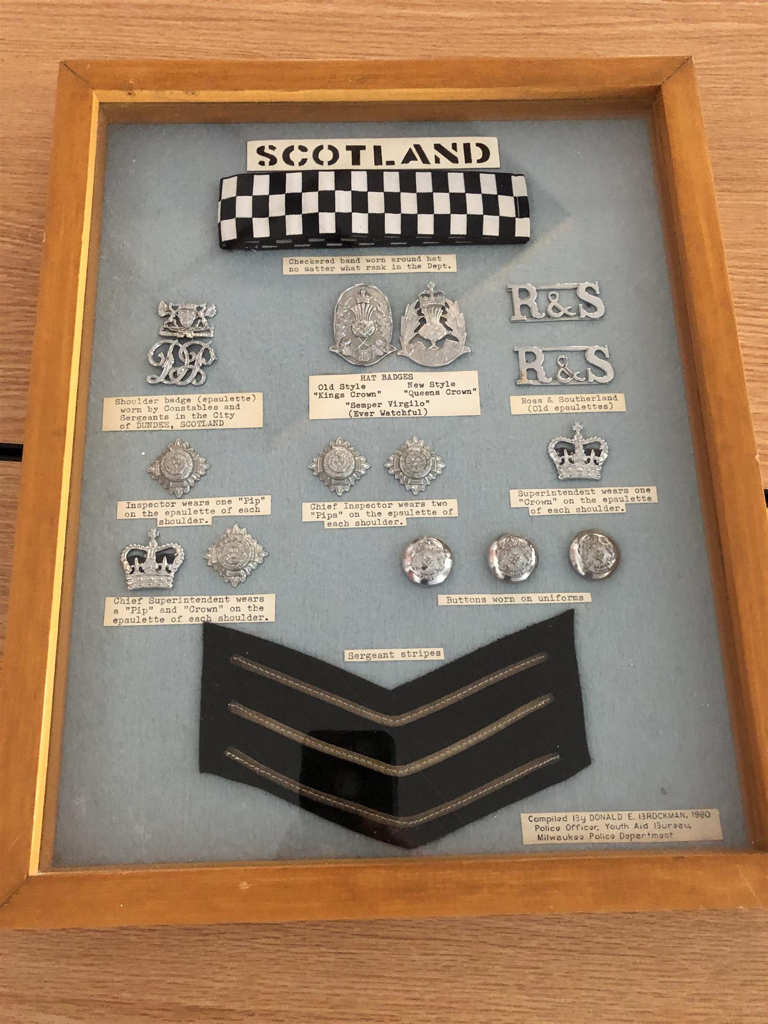 Collection of Scotland Police items